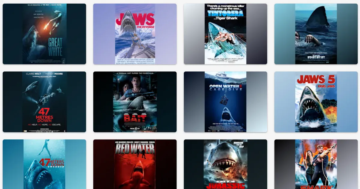 Most popular Shark Movies (and where to watch them) by @entertainment720